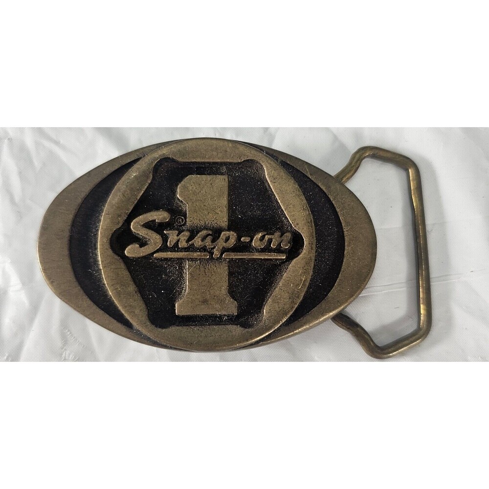 Vintage SNAP-ON Belt Buckle  Snap-On Tools Brass